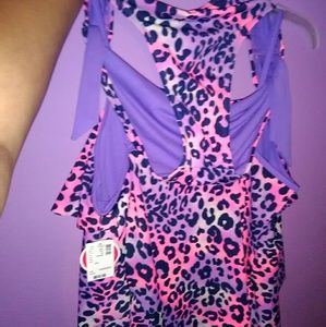 Sz 18 justice bathing shirt brand new